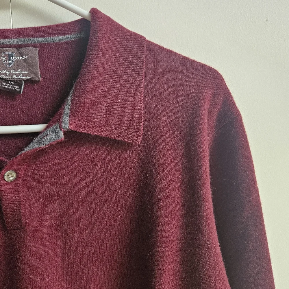 Black Brown 100% Cashmere Pullover Sweater in Men's L - Picture 4 of 16